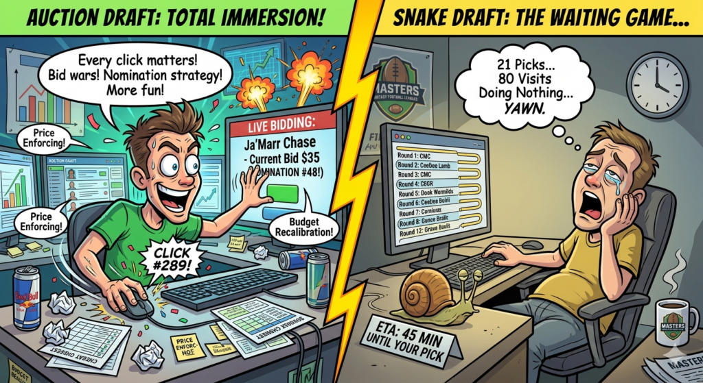 The 300 Clicks Argument: Why Auction Drafts Are Simply More Fun Than Snake Drafts