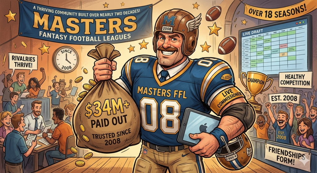 A Redraft Community Built Over Nearly Two Decades: Why Masters Fantasy Football Leagues Stand Out Since 2008
