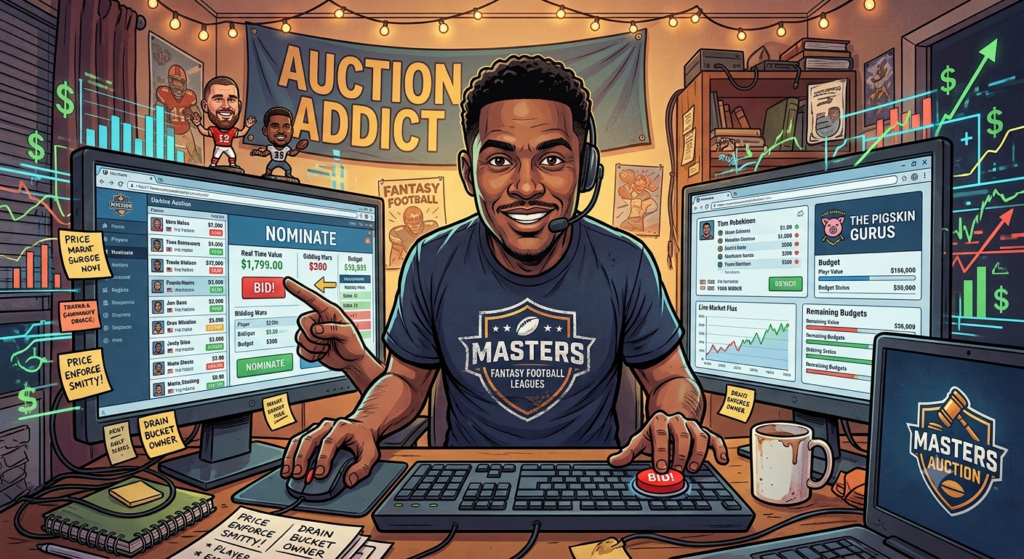 In an Auction Draft, Every Single Visit Counts: Why Online Auction Fantasy Football Drafts Create the Ultimate Competitive Experience