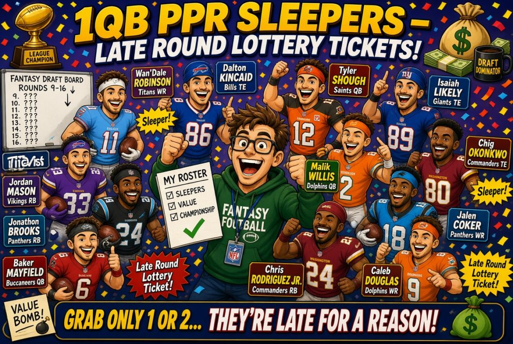 1QB PPR Fantasy Football Sleepers: Late-Round Targets Worth Drafting