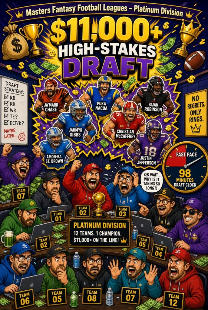 $11,000+ Fantasy Football Draft Results: How High-Stakes Owners Attacked the 2026 Board