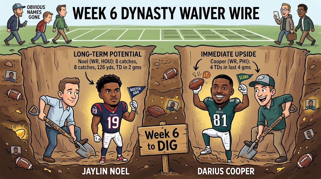 Dynasty waiver wire week 6 Jaylin Noel Texans and Darius Cooper Eagles
