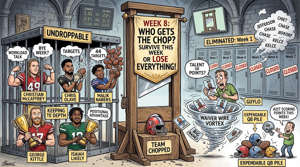 Week 8 Guillotine Who gets the chop?